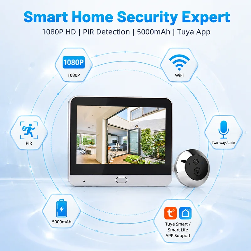 กล้องตาแมวประตูดิจิทัลไร้สาย 3 - Home Security Front Door Camera บทวิจารณ์และราคา